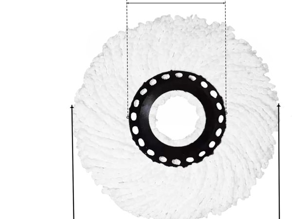 4 Pack Spin Mop Replacement Head for 360° Spin Mop System, Standard Size Round Shape Mop Head Replacement,Spin Mop Refills Replacement Head Microfiber, Machine Washable and Easy Cleaning