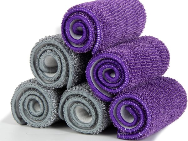 6 Pack Reusable Microfibe Mop Pads Replacement Mop Pads Refill Reusable Washable Microfiber Mop Pads for 13''-15'' Spray Mop Floor Mop Pads Machine Washable Mop Pads for Multi-Surface Floor Cleaning